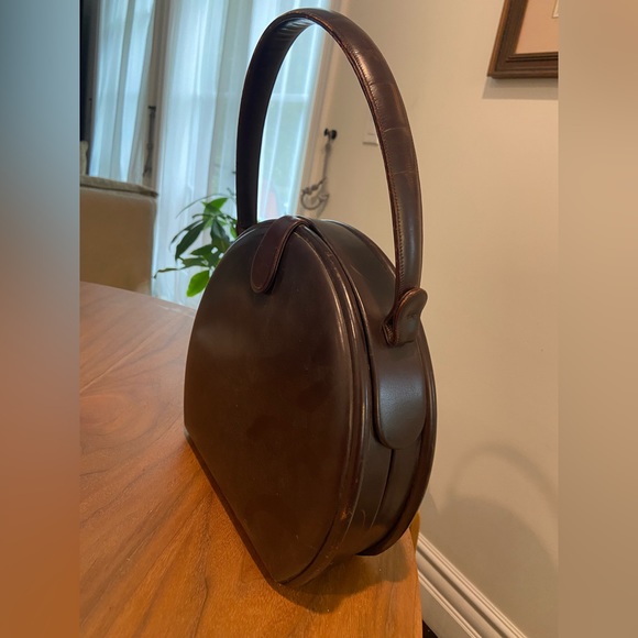 Vintage Leather ORIGINAL Oval Box Coblentz Evening Bag by Coblentz in NYC - Picture 5 of 12